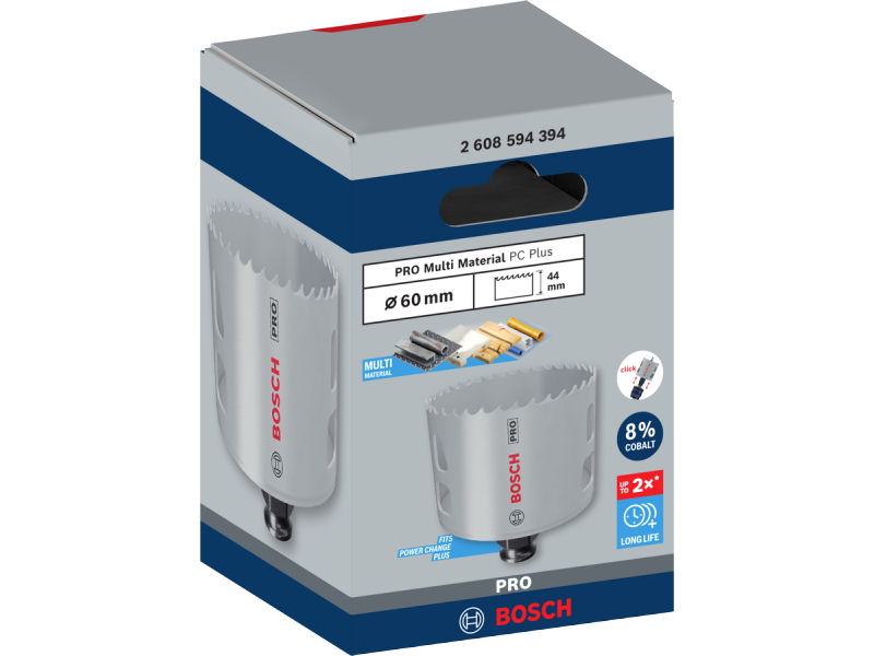 Žaga za izrezovanje lukenj PRO Multi Material PC Plus, 60mm, 2608594394